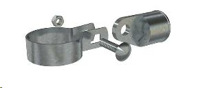 CHAIN LINK RAIL END ASSEMBLY-W/CAP & BAND GALV