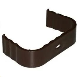 TRADITIONAL STYLE VINYL DOWNPIPE CLIP BROWN 