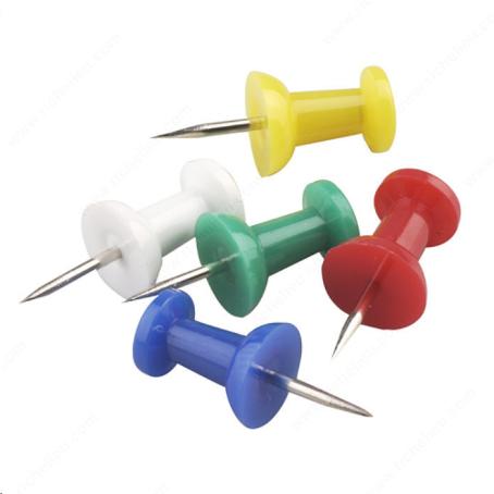 PUSH PINS ASSORTED COLOURS 20PK