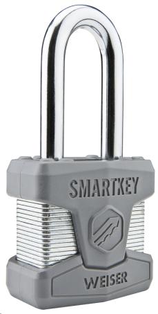 WEISER LONG SHACKLE PADLOCK WITH SMARTKEY