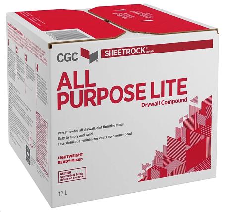 CGC SHEETROCK READY-TO-USE ALL PURPOSE LITE JOINT COMPOUND 17L RED