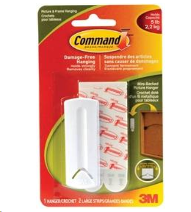 COMMAND PICTURE HANGER W/WATER RESISTANT STRIPS 