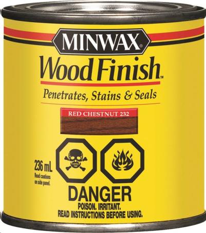 MINWAX-WOOD FINISH RED CHESTNUT 236ML 