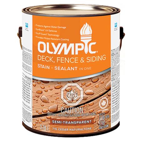 OLYMPIC SEMI TRANSPARENT STAIN NEUTRAL BASE 3.78L