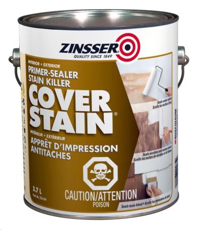 ZINSSER-COVER STAIN INT/EXT PRIMER 3.8 L