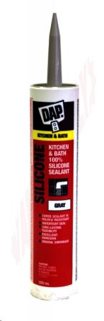 DAP KITCHEN & BATH 100% SILICONE SEALANT - GREY 300ML