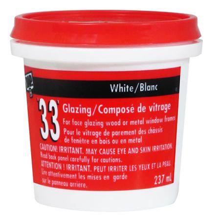 DAP '33' GLAZING COMPOUND - WHITE 236ML  
