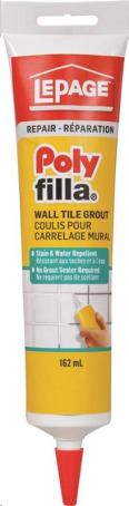 POLY PREMIXED WALL GROUT-WHT 162ML TUBE