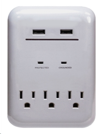 POWERZONE USB OUTLET CHARGER WITH 3 OUTLETS 3.4AMP  