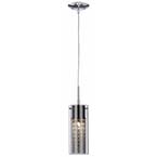 SLOAN PENDANT LIGHT CHROME WITH PLATED GLASS & CRYSTALS 