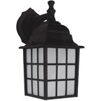 FROSTED GLASS EXTERIOR LIGHT BLACK IOL25BK