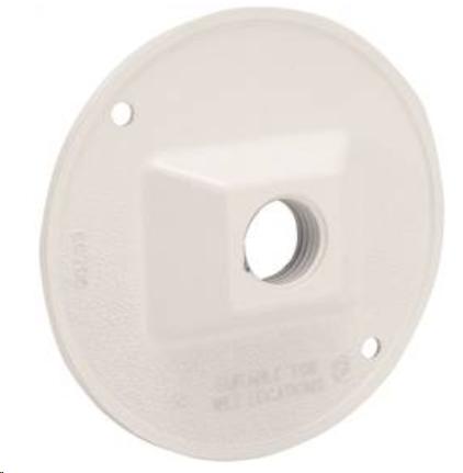 LAMP HOLDER COVER WHITE 1- HOLE ROUND WEATHER PROOF  5193-1