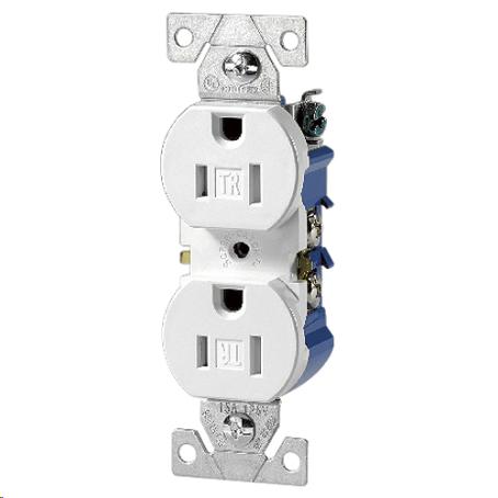TAMPER PROOF RECEPTACLE WHITE