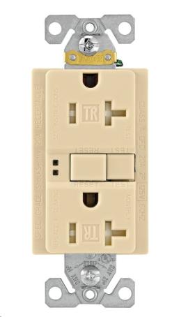 TAMPER PROOF RECEPTACLE GFI S.T.IVORY 20A 