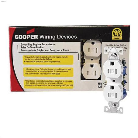 TAMPER PROOF RECEPTACLE-10/PK WHITE