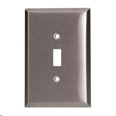 SINGLE SWITCH PLATE STAINLESS STEEL 