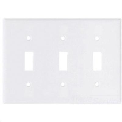 PLATE TRIPLE SWITCH WHITE