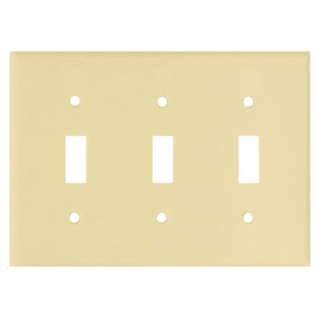 PLATE TRIPLE SWITCH IVORY