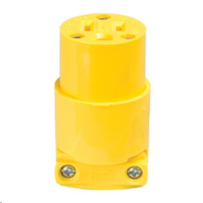 CORD CONNECTOR 15A 250V YELLOW