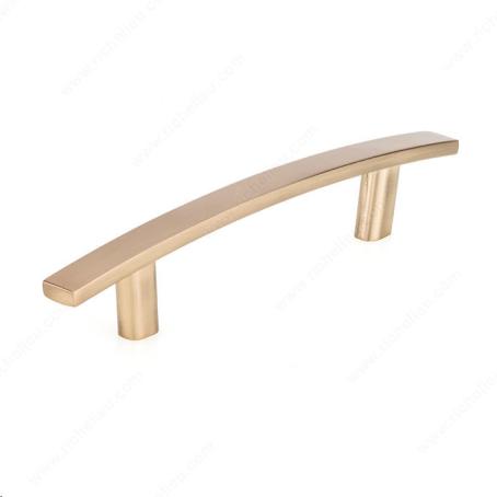 TRANSITIONAL CURVED 96MM METAL PULL - CHAMPAGNE BRONZE