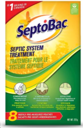SEPTOBAC SEPTIC SYSTEM TREATMENT POWDER 8 WEEKLY APPLICATIONS
