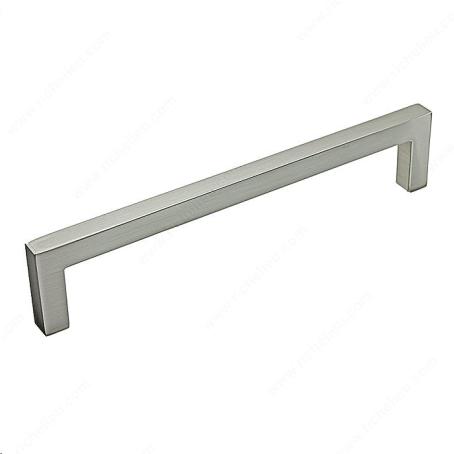 CONTEMPORARY RIGHT ANGLE 160MM METAL PULL - 873 BRUSHED NICKEL