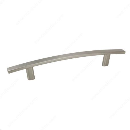 TRANSITIONAL CURVED 128MM METAL PULL - 650 BRUSHED NICKEL