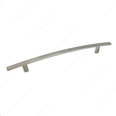 TRANSITIONAL CURVED 192MM METAL PULL - 650 BRUSHED NICKEL