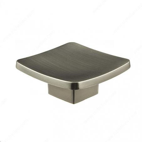 CONTEMPORARY CONCAVE SQUARE METAL KNOB - 8609 BRUSHED NICKEL