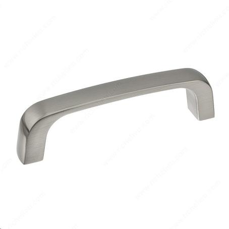 CONTEMPORARY ROUNED CORNER 76MM METAL PULL - 820 BRUSHED NICKEL