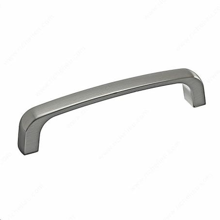 CONTEMPORARY ROUNED CORNER 96MM METAL PULL - 820 BRUSHED NICKEL