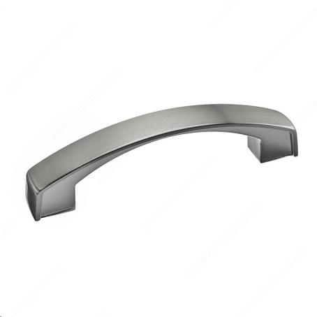 TRANSITIONAL 96MM BOW METAL PULL - 8252 BRUSHED NICKEL