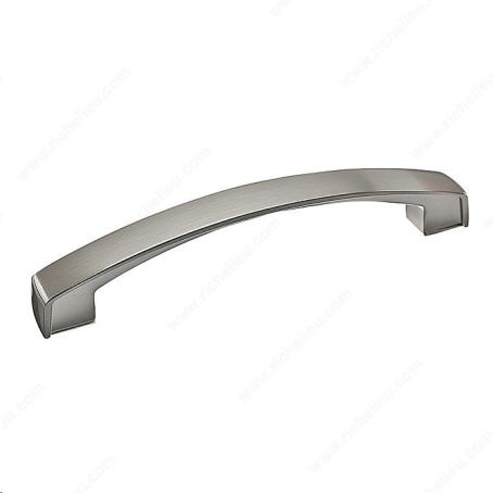 TRANSITIONAL 128MM BOW METAL PULL - 8252 BRUSHED NICKEL