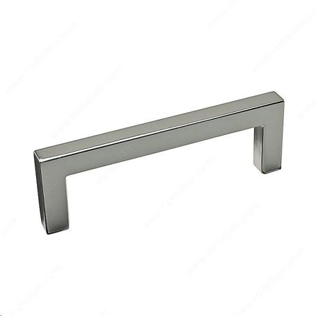 CONTEMPORARY RIGHT ANGLE 96MM METAL PULL - 873 POLISHED NICKEL
