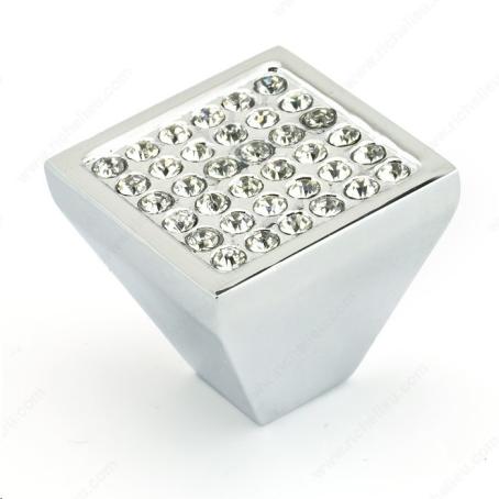 CONTEMPORARY METAL AND CRYSTAL KNOB - 1234