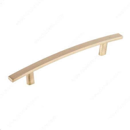 TRANSITIONAL CURVED 128MM METAL PULL - 650 CHAMPAGNE BRONZE