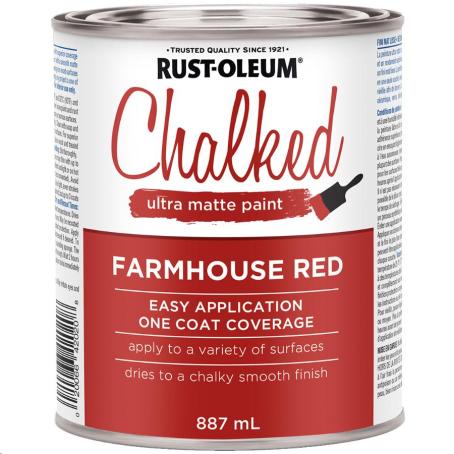 CHALKED PAINT - FARMHOUSE RED 887ML