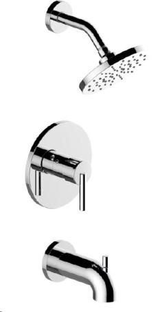 TAYMOR TUB/SHWR FAUCET NORTHERN LIGHTS CHROME 06-3333AS