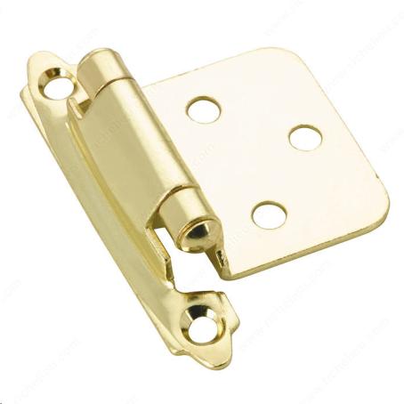 SEMI-CONCEALED SELF-CLOSING HINGE - 134 BRIGHT BRASS - 2 PACK