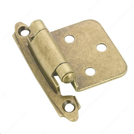 SEMI-CONCEALED SELF-CLOSING HINGE - 134 ANTIQUE BRASS - 2 PACK