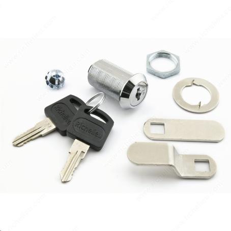 CAM LOCK - UP TO 23MM THICKNESS - 90 DEGREE OPENING - CHROME