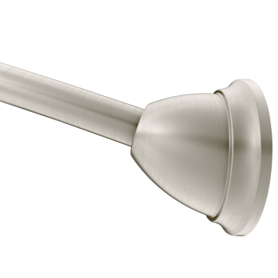 MOEN BATH ACCESSORY CURVED TENSION SHOWER ROD BRUSHED NICKEL