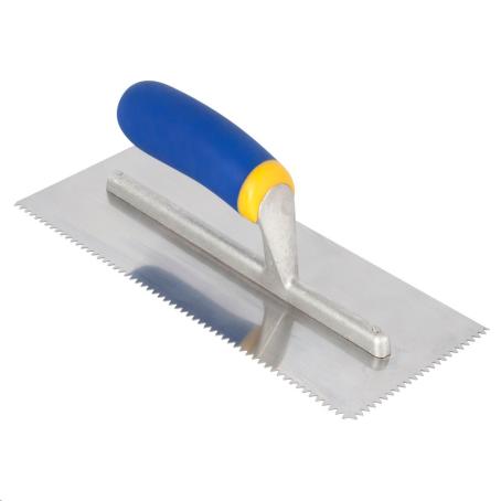 COMFORT GRIP STAINLESS STEEL NOTCHED TROWEL 3/16
