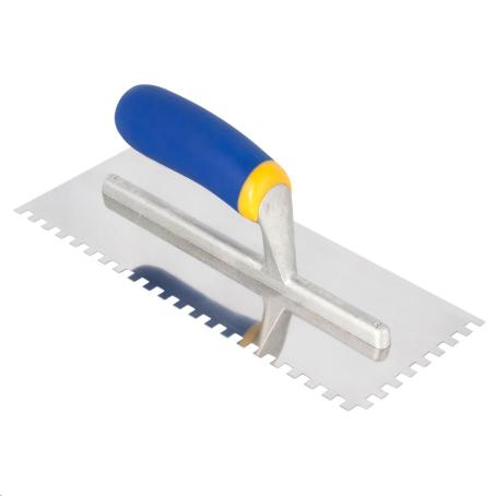 COMFORT GRIP STAINLESS STEEL NOTCHED TROWEL 1/4