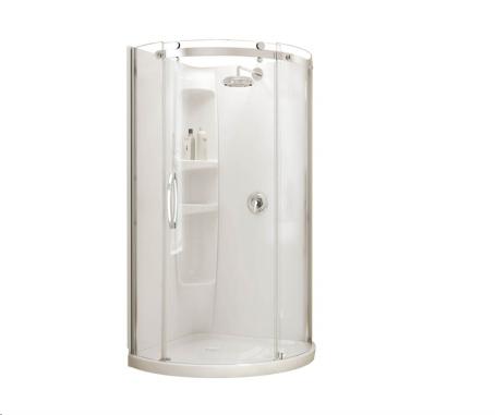 MAAX OLYMPIA ROUND ACRYLIC SHOWER LEFT HAND OPENING WHITE