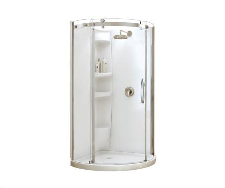 MAAX OLYMPIA ROUND ACRYLIC SHOWER RIGHT HAND OPENING WHITE