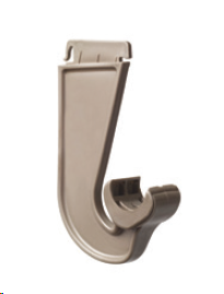 CLOSET CULTURE SNAP-IN CLOSET POLE HOOK  CHAMPAGNE NICKEL 