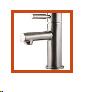 DELTA STRUCT SINGLE HANDLE STRAIGHT SPOUT LAVATORY FAUCET STAINLESS STEEL