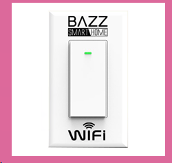 BAZZ SMART HOME WIFI SINGLE POLE PROGRAMMABLE SWITCH 120V 600W 