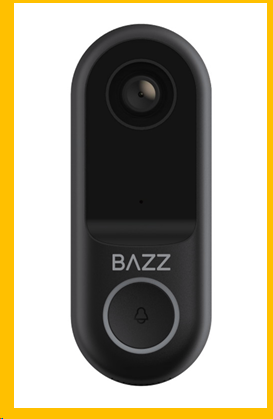BAZZ SMART HOME WIFI 12-24V DOORBELL WITH INTEGRATED CAMERA HD 1080P 30FPS 